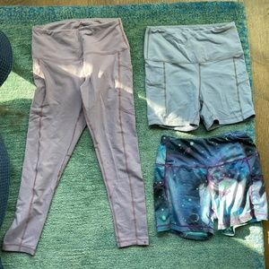 Purple Activewear Bottoms